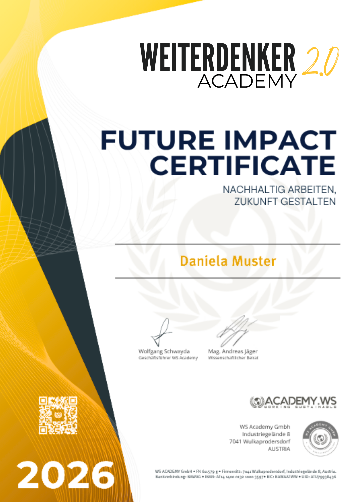 Weiterdenker 2.0 Future Impact Certificate